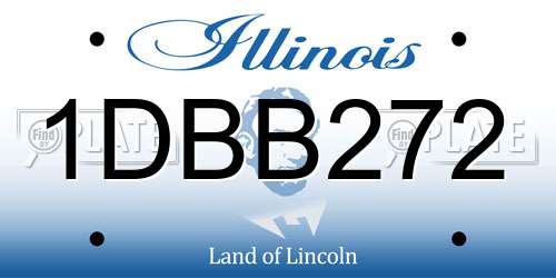 1DBB272 Illinois License Plate