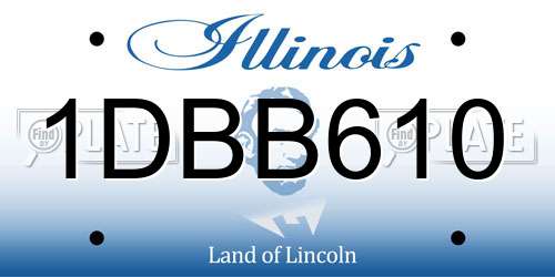 1DBB610 Illinois License Plate