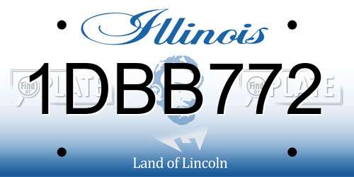 1DBB772 Illinois License Plate