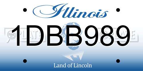 1DBB989 Illinois License Plate