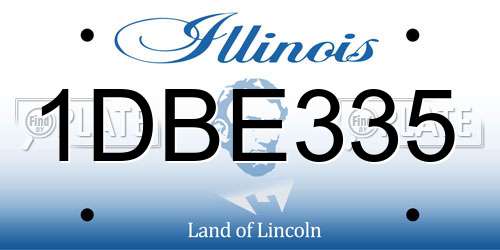 1DBE335 Illinois License Plate
