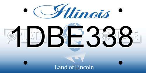 1DBE338 Illinois License Plate
