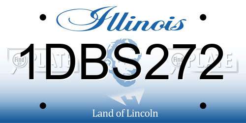 1DBS272 Illinois License Plate