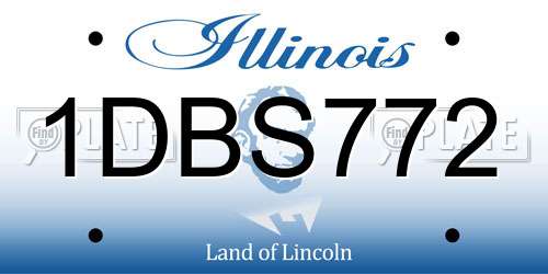 1DBS772 Illinois License Plate
