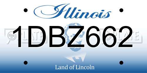 1DBZ662 Illinois License Plate