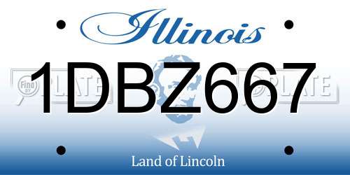 1DBZ667 Illinois License Plate