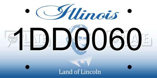 1DD0060 Illinois License Plate