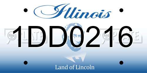 1DD0216 Illinois License Plate