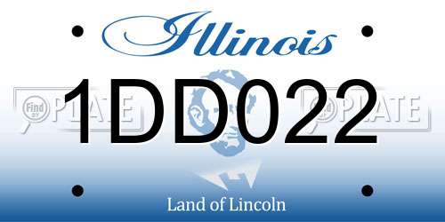 1DD022 Illinois License Plate