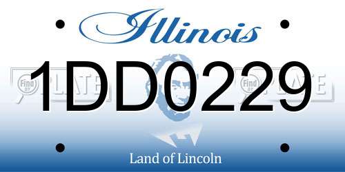1DD0229 Illinois License Plate