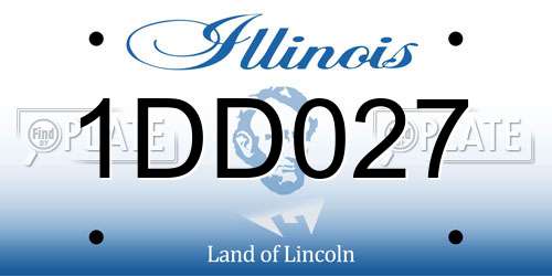 1DD027 Illinois License Plate