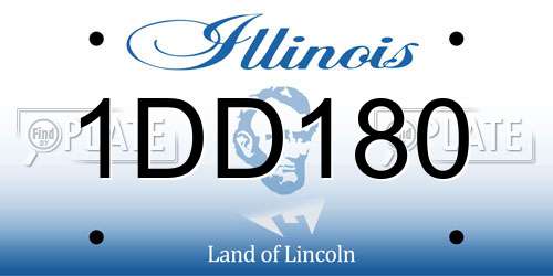 1DD180 Illinois License Plate