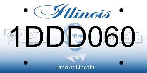 1DDD060 Illinois License Plate