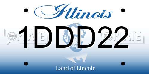 1DDD22 Illinois License Plate