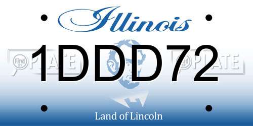 1DDD72 Illinois License Plate