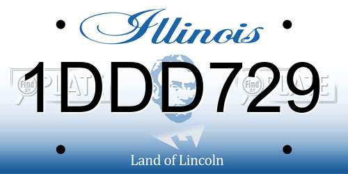 1DDD729 Illinois License Plate
