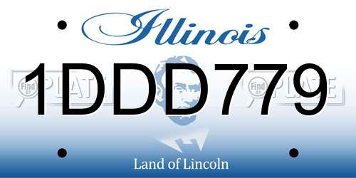1DDD779 Illinois License Plate