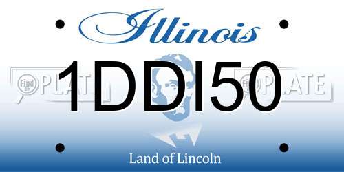 1DDI50 Illinois License Plate