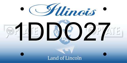 1DDO27 Illinois License Plate