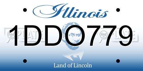 1DDO779 Illinois License Plate