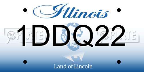1DDQ22 Illinois License Plate