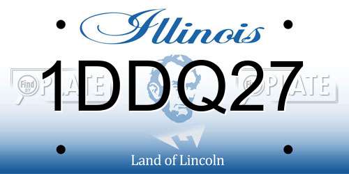 1DDQ27 Illinois License Plate