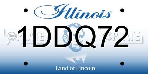 1DDQ72 Illinois License Plate