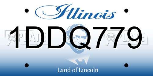 1DDQ779 Illinois License Plate