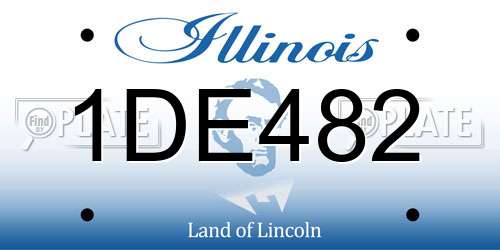 1DE482 Illinois License Plate