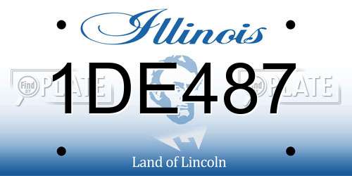 1DE487 Illinois License Plate
