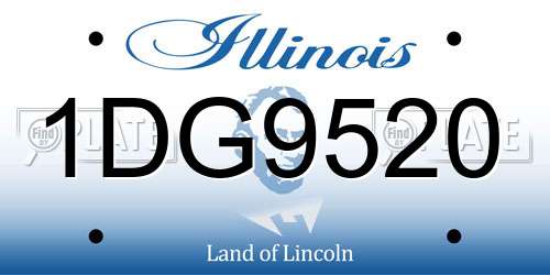 1DG9520 Illinois License Plate
