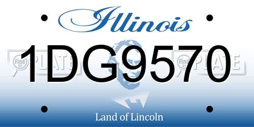 1DG9570 Illinois License Plate