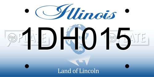 1DH015 Illinois License Plate