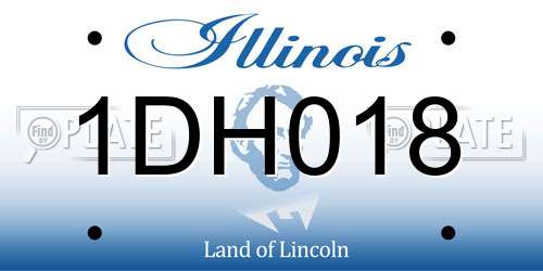 1DH018 Illinois License Plate