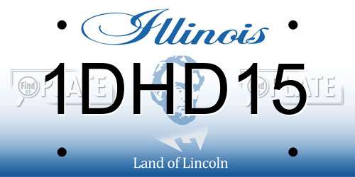 1DHD15 Illinois License Plate