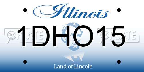 1DHO15 Illinois License Plate