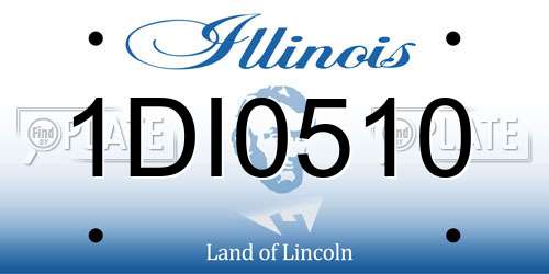 1DI0510 Illinois License Plate