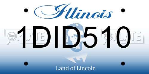1DID510 Illinois License Plate