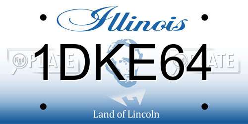 1DKE64 Illinois License Plate