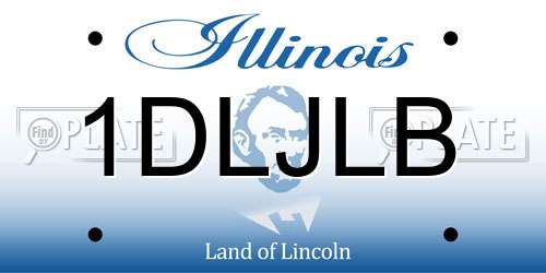 1DLJLB Illinois License Plate