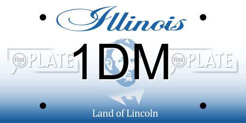 1DM Illinois License Plate