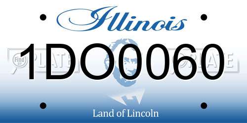1DO0060 Illinois License Plate