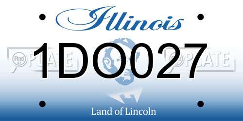 1DO027 Illinois License Plate