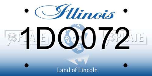 1DO072 Illinois License Plate