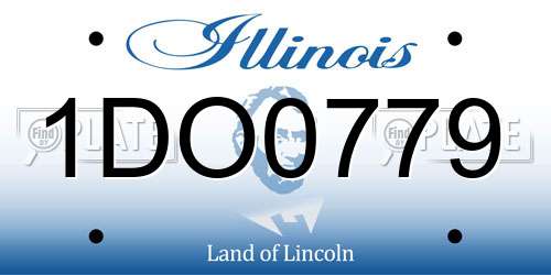 1DO0779 Illinois License Plate