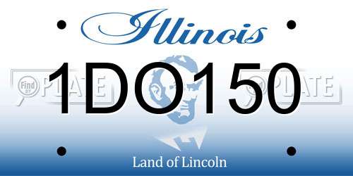 1DO150 Illinois License Plate