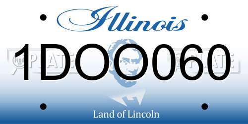 1DOO060 Illinois License Plate