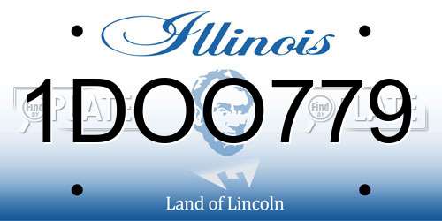 1DOO779 Illinois License Plate