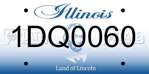 1DQ0060 Illinois License Plate
