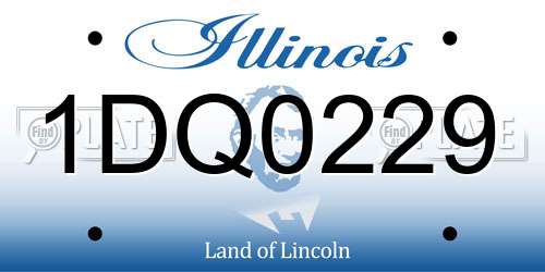 1DQ0229 Illinois License Plate